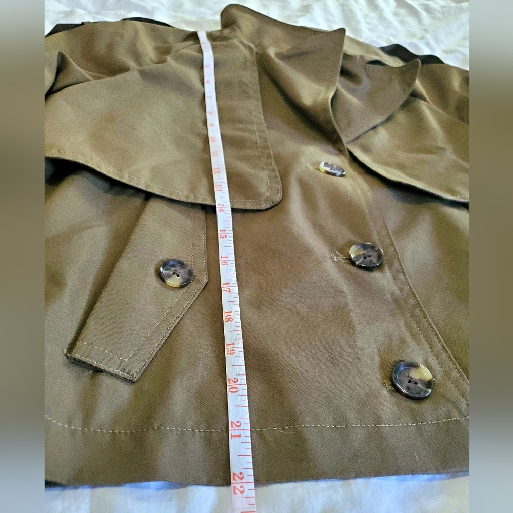 NWT New Heritage Olive Short Trench Jacket Size Small By Banana Republic Factory - Picture 9 of 11